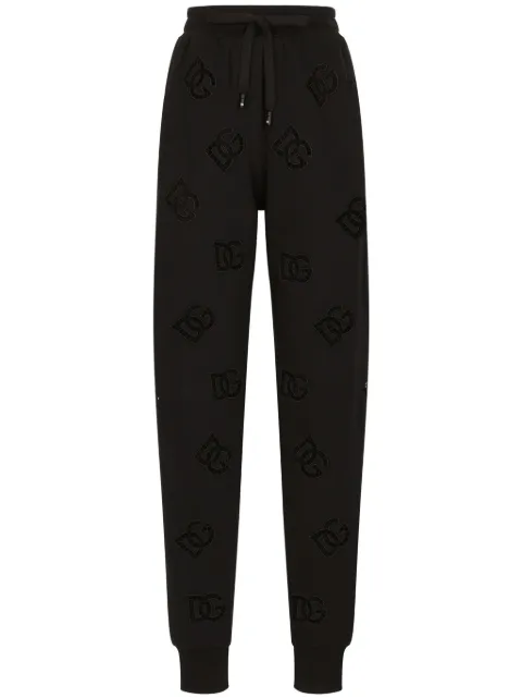 Dolce & Gabbana pants con cordones en la pretina y logo bordado