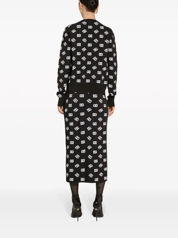 【メーカー再生品】 Dolce & Gabbana DGロゴ カーディガン | ブラック | FARFETCH JP トップス