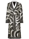 Dolce & Gabbana abstract-print silk robe - Grey