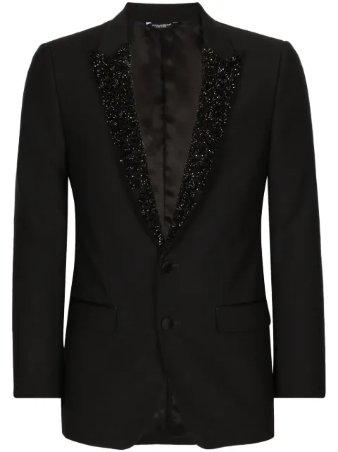 Dolce & Gabbana sequin-embellished single-breasted blazer