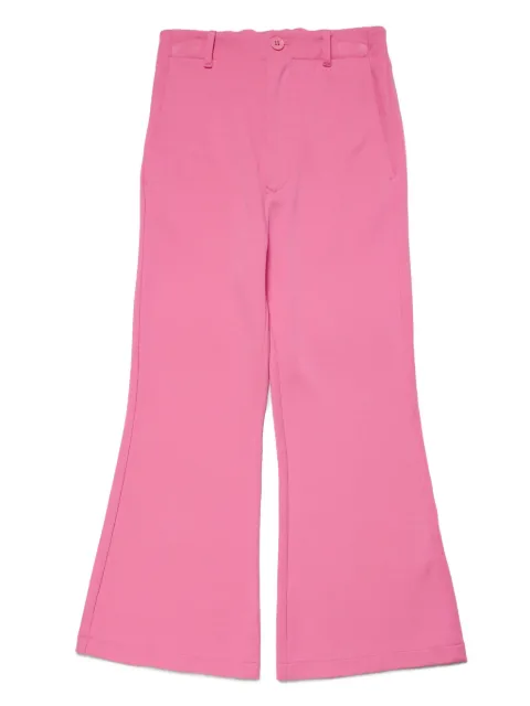 MM6 Maison Margiela Kids pantalones acampanados con logo estampado