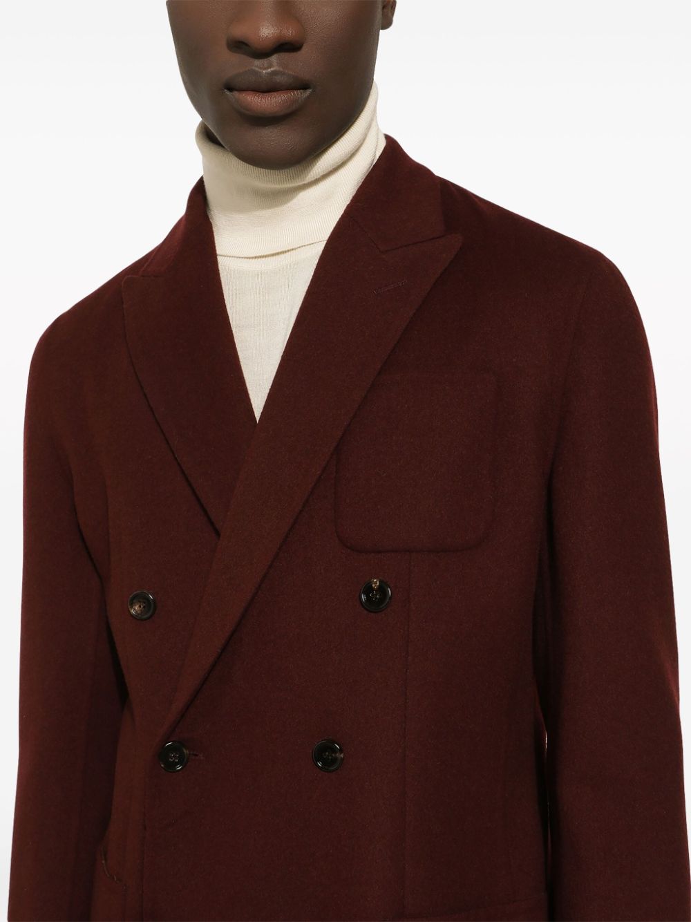 Shop Dolce & Gabbana Portofino Virgin-wool Blazer In Red