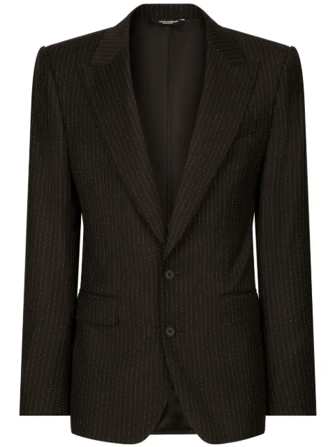 Dolce & Gabbana blazer con rayas diplomáticas estampadas