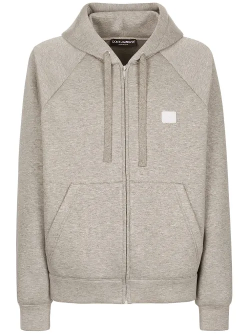 Hoodie zippé à logo appliqué - Dolce & Gabbana - Modalova