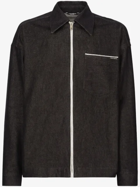 Dolce & Gabbana logo-print cotton jacket