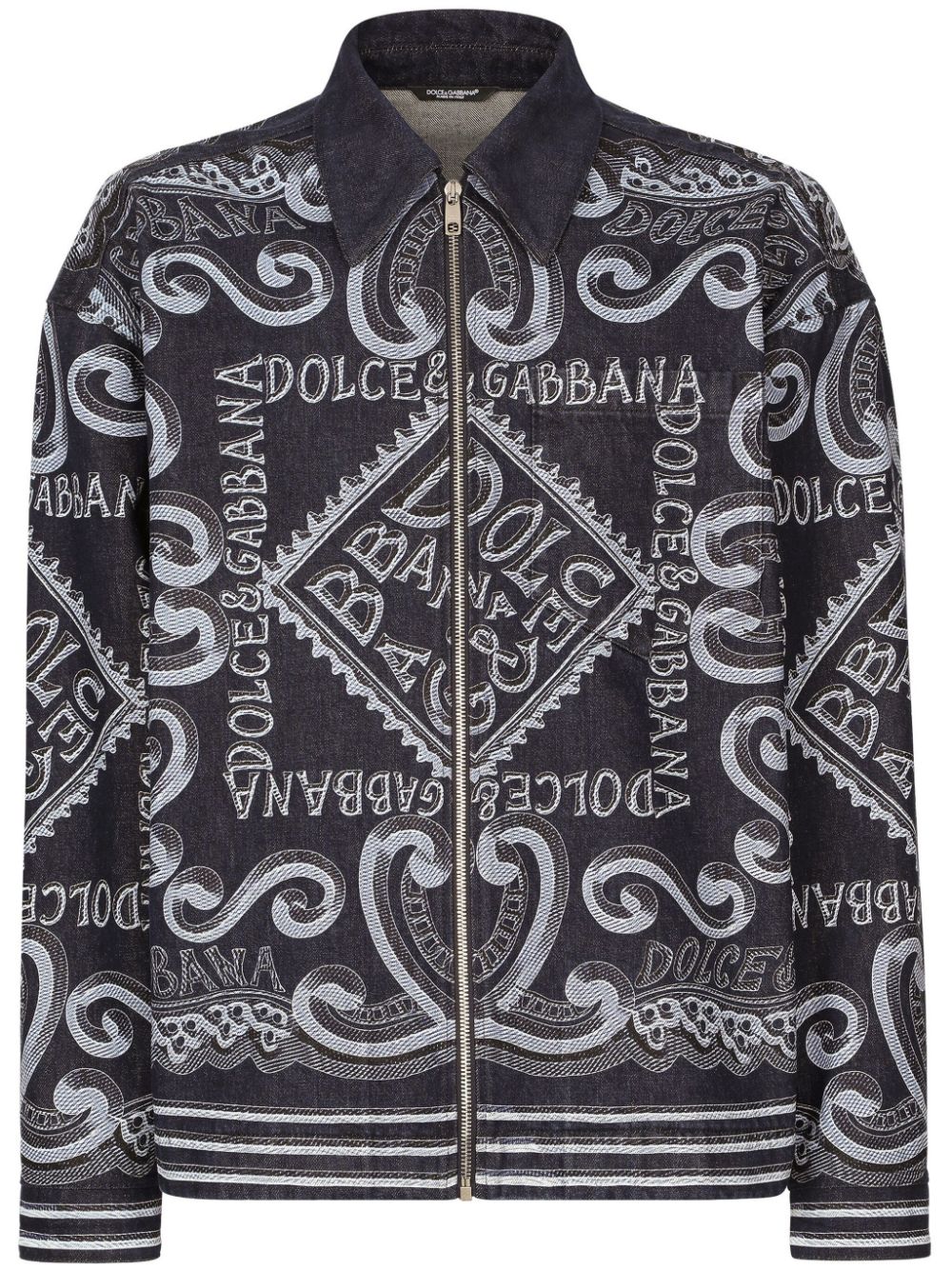 Dolce & Gabbana Shirtjack met logoprint Blauw