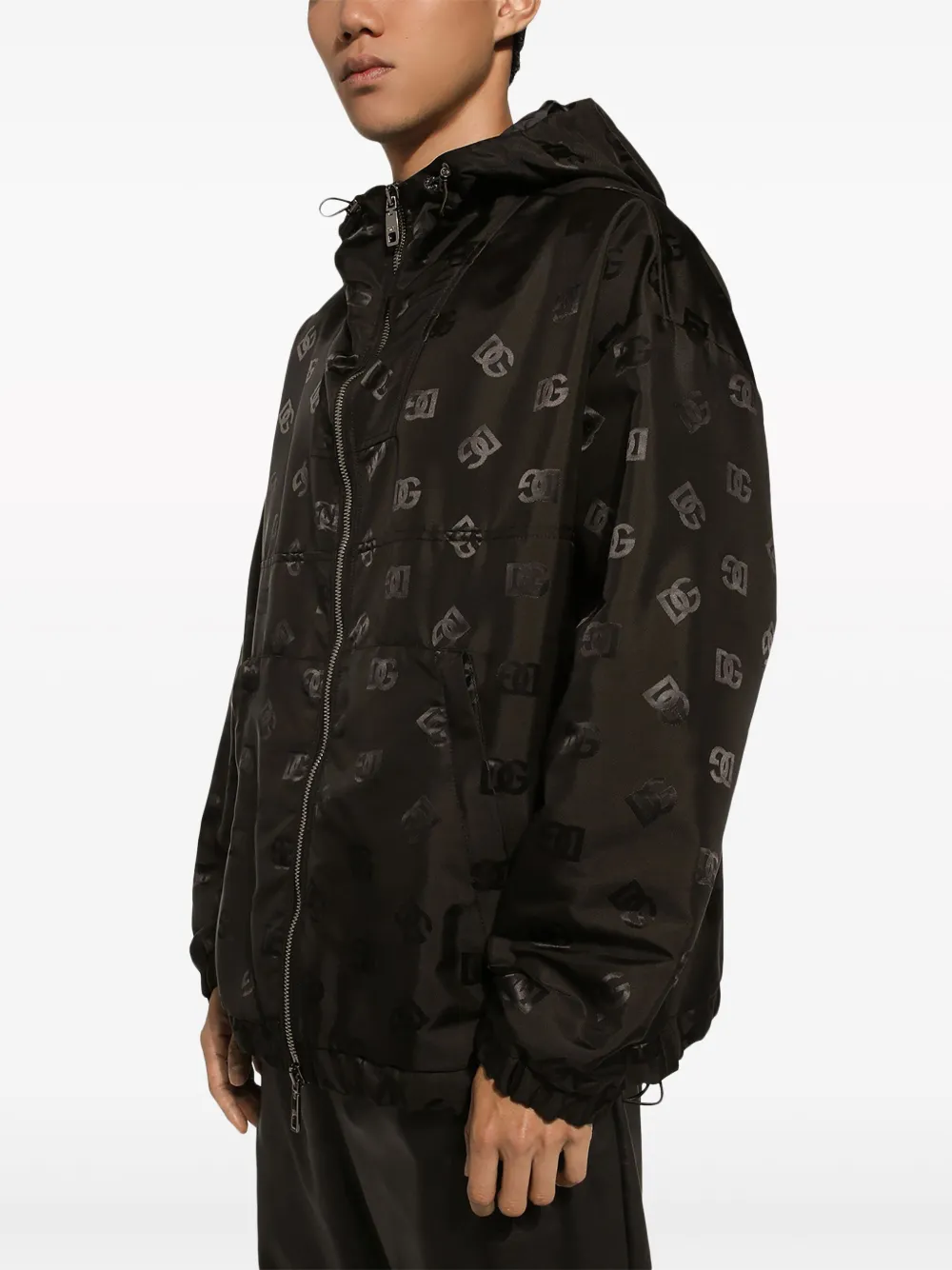 Dolce And Gabbana Dandg Monogram Hooded Jacket Farfetch