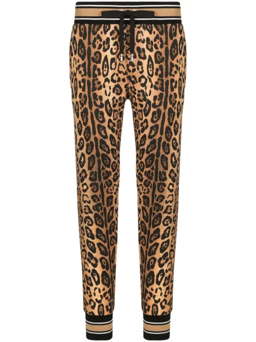 Pantalon de jogging à imprimé léopard - Dolce & Gabbana - Modalova