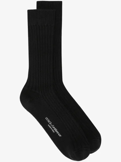 Dolce & Gabbana Gerippte Intarsien-Socken