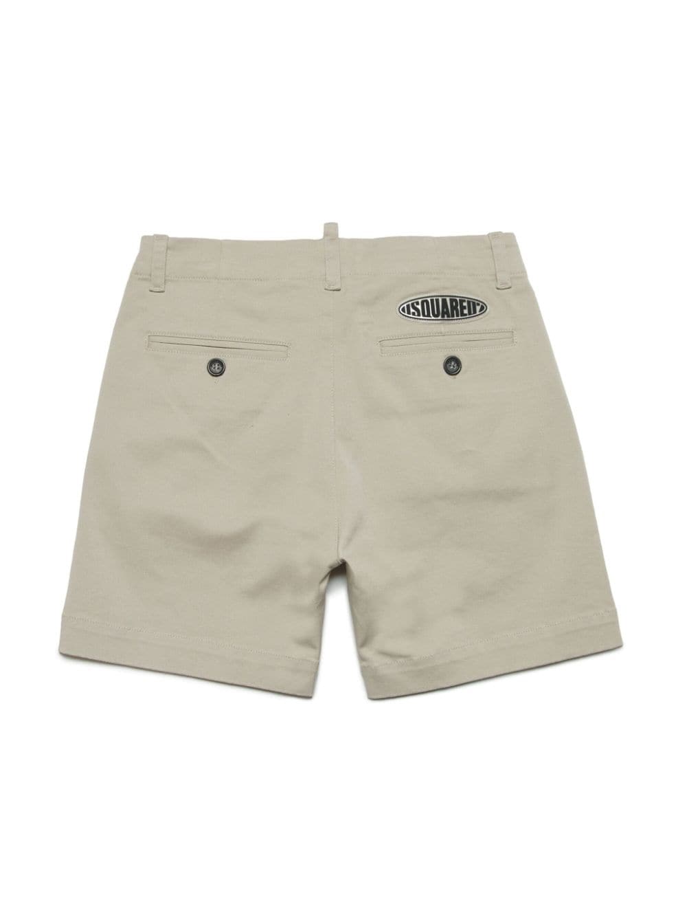 Shop Dsquared2 Logo-appliqué Cotton-blend Shorts In Neutrals