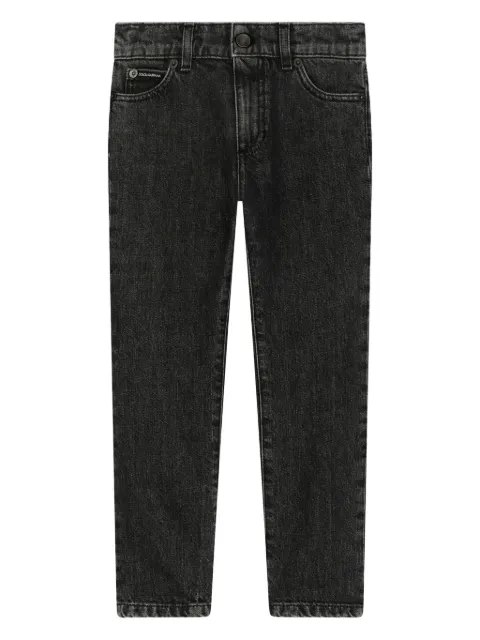 Dolce & Gabbana Kids logo-plaque skinny jeans
