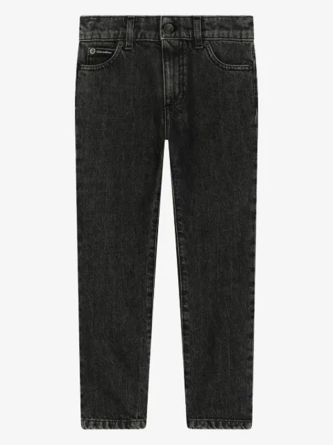 Dolce & Gabbana Kids logo-plaque skinny jeans