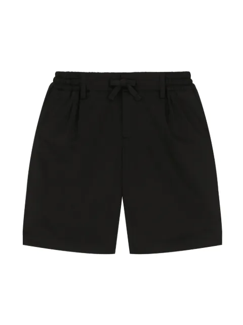 Dolce & Gabbana Kids logo-plaque cotton blend shorts