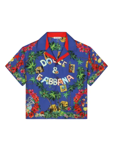 Dolce & Gabbana Kids Camicia con stampa grafica