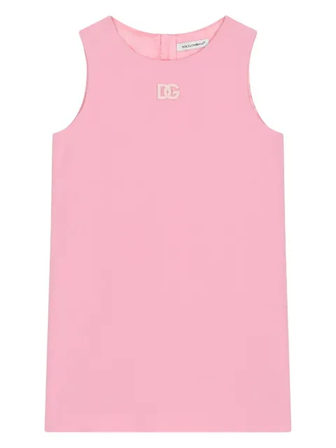 Dolce & Gabbana Kids DG logo-embroidered sleeveless dress