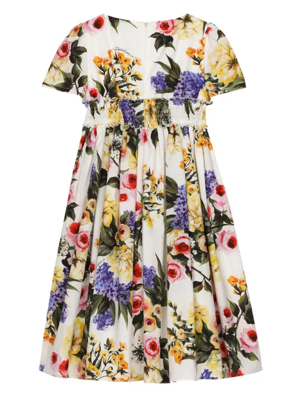 Dolce and gabbana printed cotton dress best sale