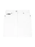 Dolce & Gabbana Kids logo-plaque denim skirt - White