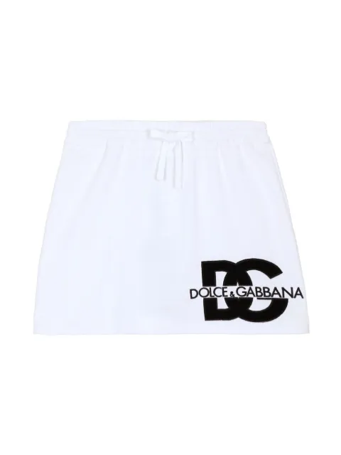 Dolce & Gabbana Kids logo-print cotton skirt