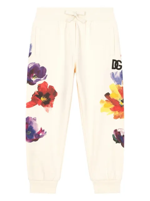 Dolce & Gabbana Kids floral-print track pants