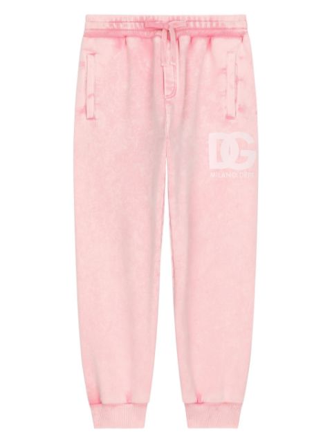 Dolce & Gabbana Kids pantalon de jogging en coton à logo imprimé