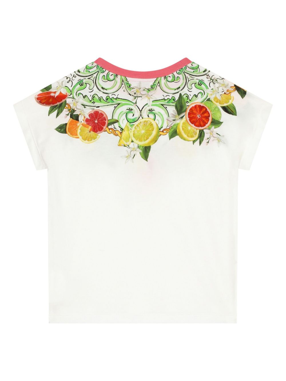 Dolce & Gabbana Kids Katoenen T-shirt met logoprint Wit