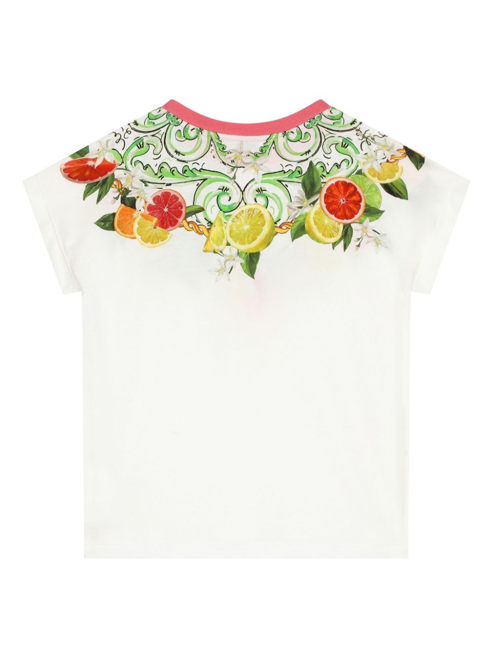 Dolce & Gabbana Kids Katoenen T-shirt met logoprint - Wit