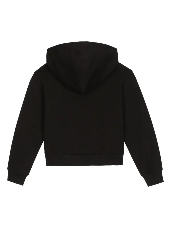 Dolce & Gabbana Kids DG-rhinestone Cotton Hoodie | Black | FARFETCH