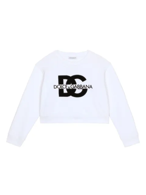 Dolce & Gabbana Kids DG-print cotton sweatshirt