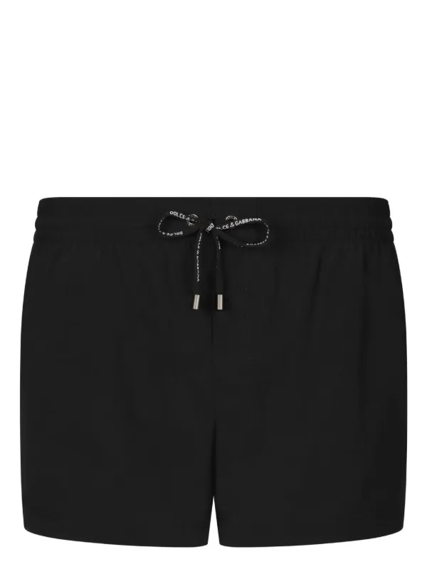 Dolce & Gabbana Drawstring-fastening Swim Shorts in Black
