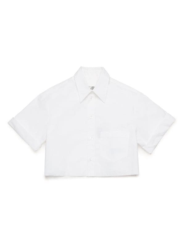 MM6 Maison Margiela Kids ロゴ クロップド シャツ - Farfetch