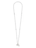 Dolce & Gabbana logo-plaque pearl-pendant necklace - Silver