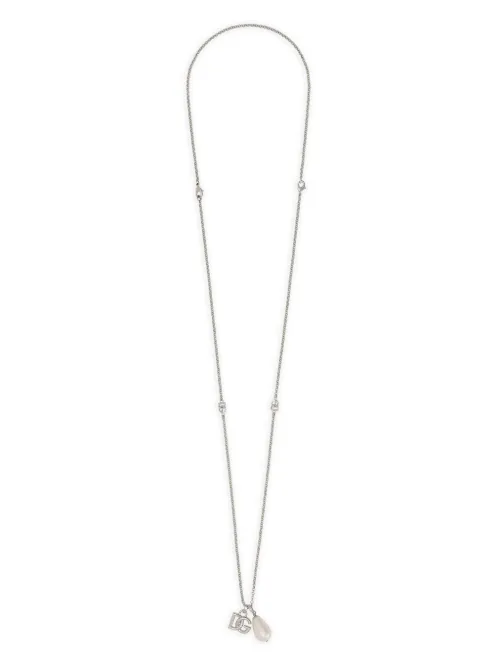 Collier à plaque logo - Dolce & Gabbana - Modalova
