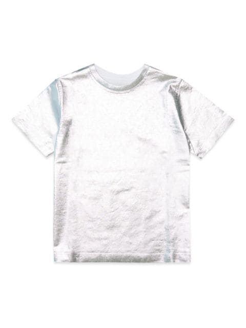 MM6 Maison Margiela Kids logo-embroidered cotton T-shirt