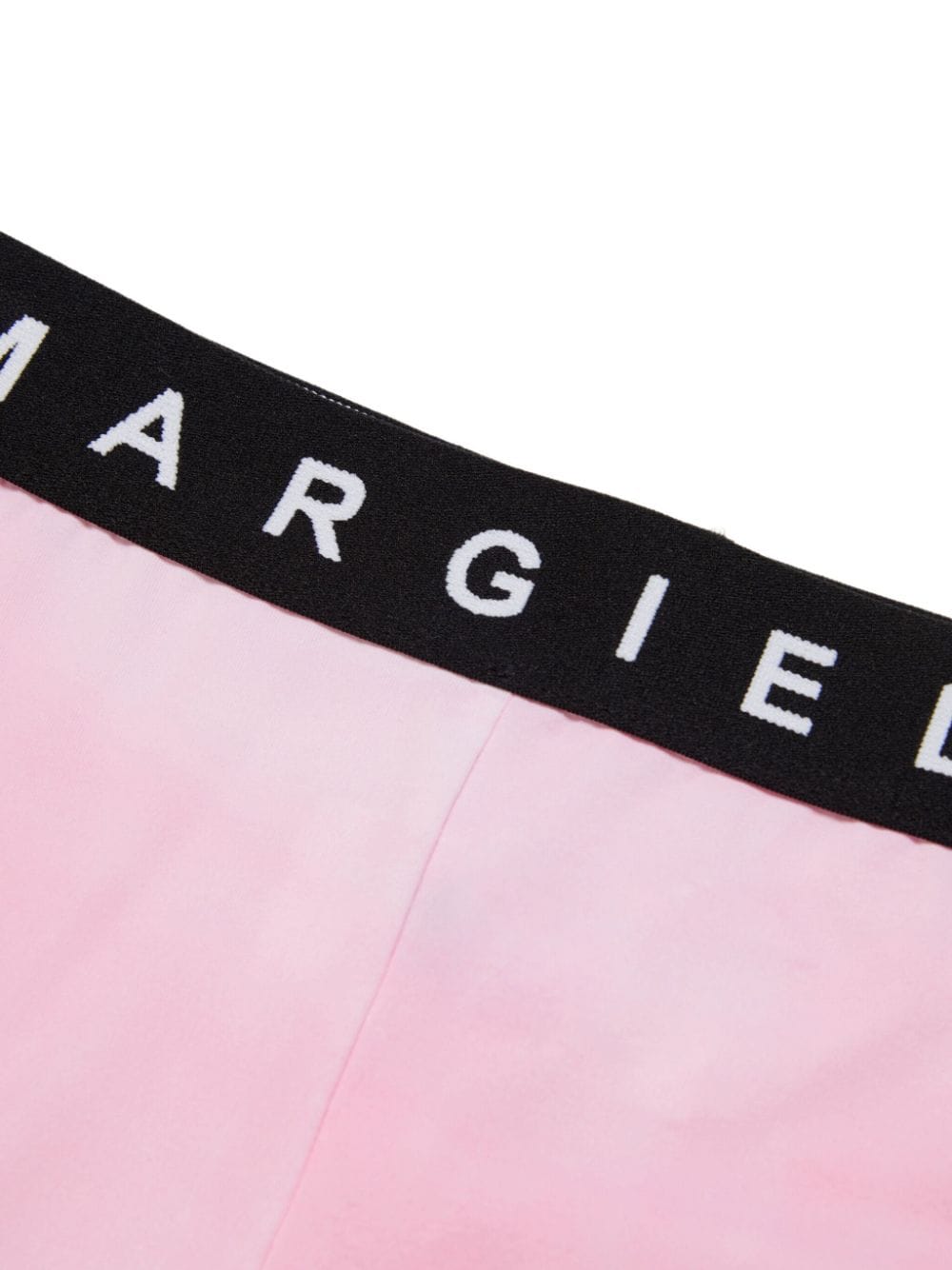 Shop Mm6 Maison Margiela Logo-waistband Tie-dye Print Leggings In Pink