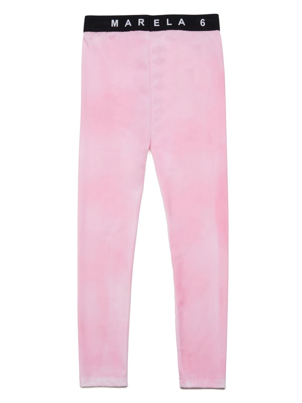 Image 2 of MM6 Maison Margiela Kids leggins con estampado tie-dye y logo en la pretina