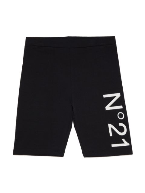 Nº21 Kids logo-print cycling shorts