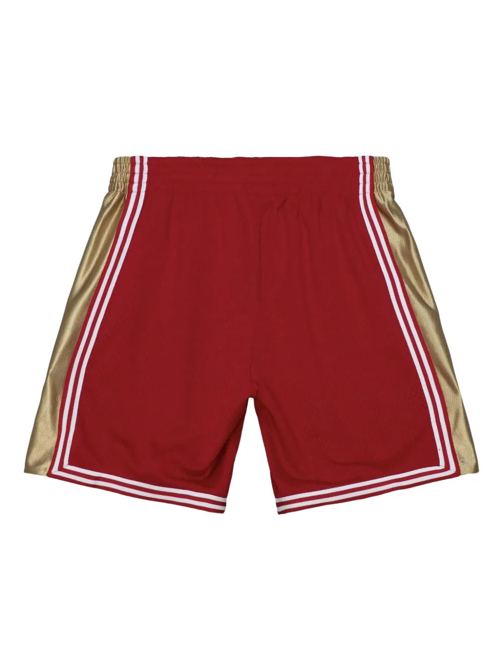 Mitchell & Ness gold-detail road shorts Rood