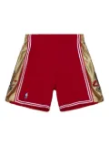 Mitchell & Ness gold-detail road shorts - Red