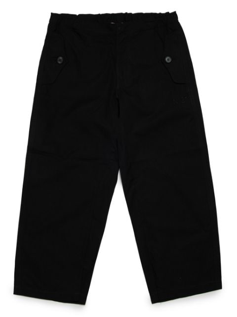 Nº21 Kids logo-embroidered cotton trousers