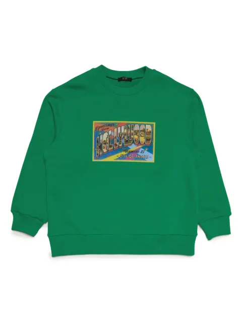 Nº21 Kids graphic-print cotton sweatshirt