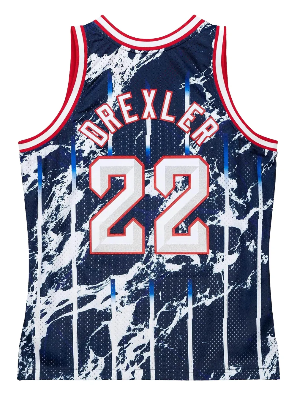 Mitchell & Ness Clyde Drexler NBA Houston Rockets 1996 Marble vest - Blauw