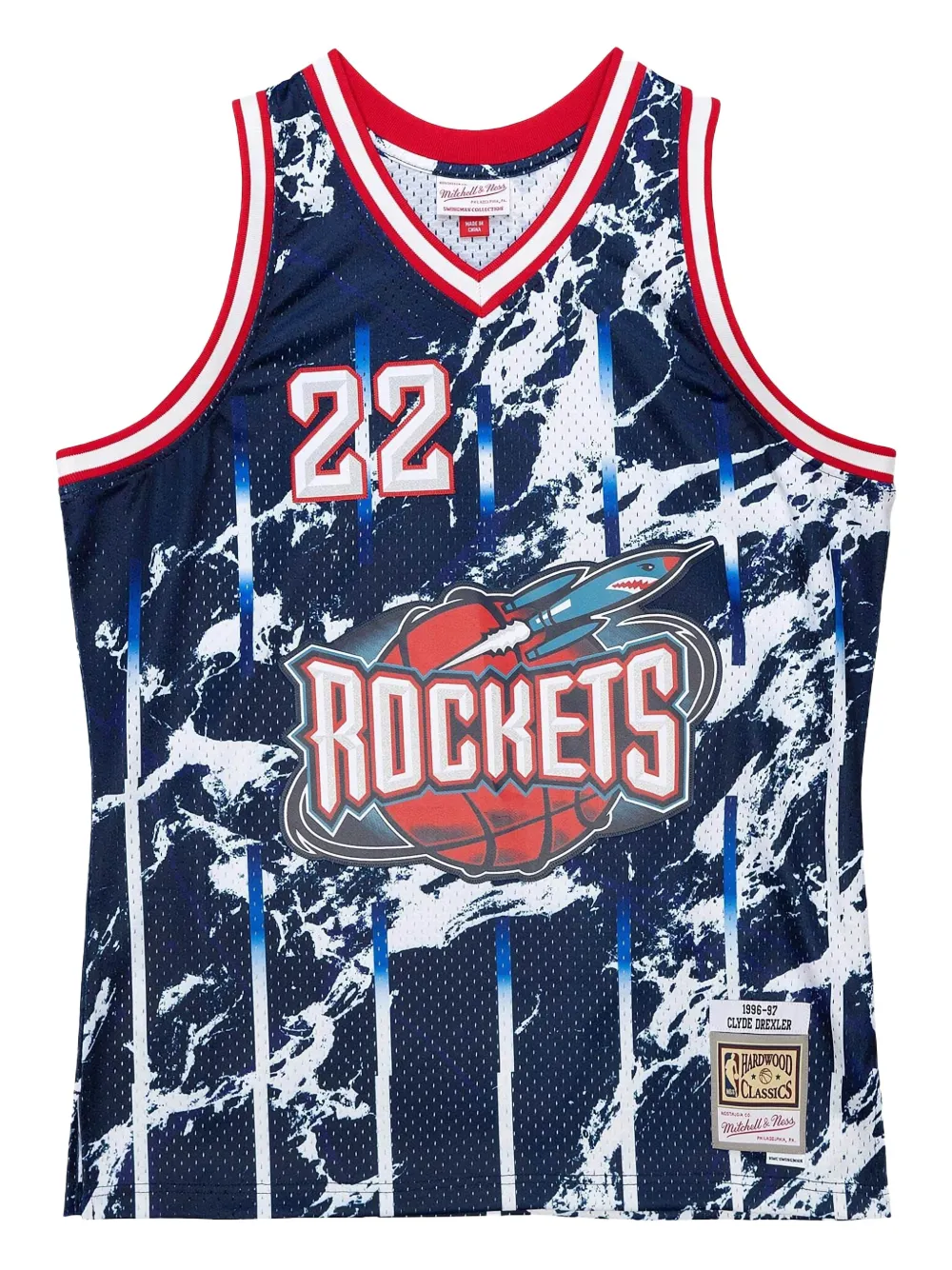Shop Mitchell & Ness Clyde Drexler Nba Houston Rockets 1996 Marble Vest