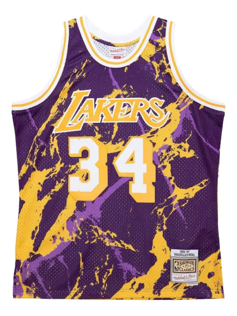 Mitchell & Ness Shaquille O'Neal NBA LA Lakers 1996 Team Marble Swingman vest