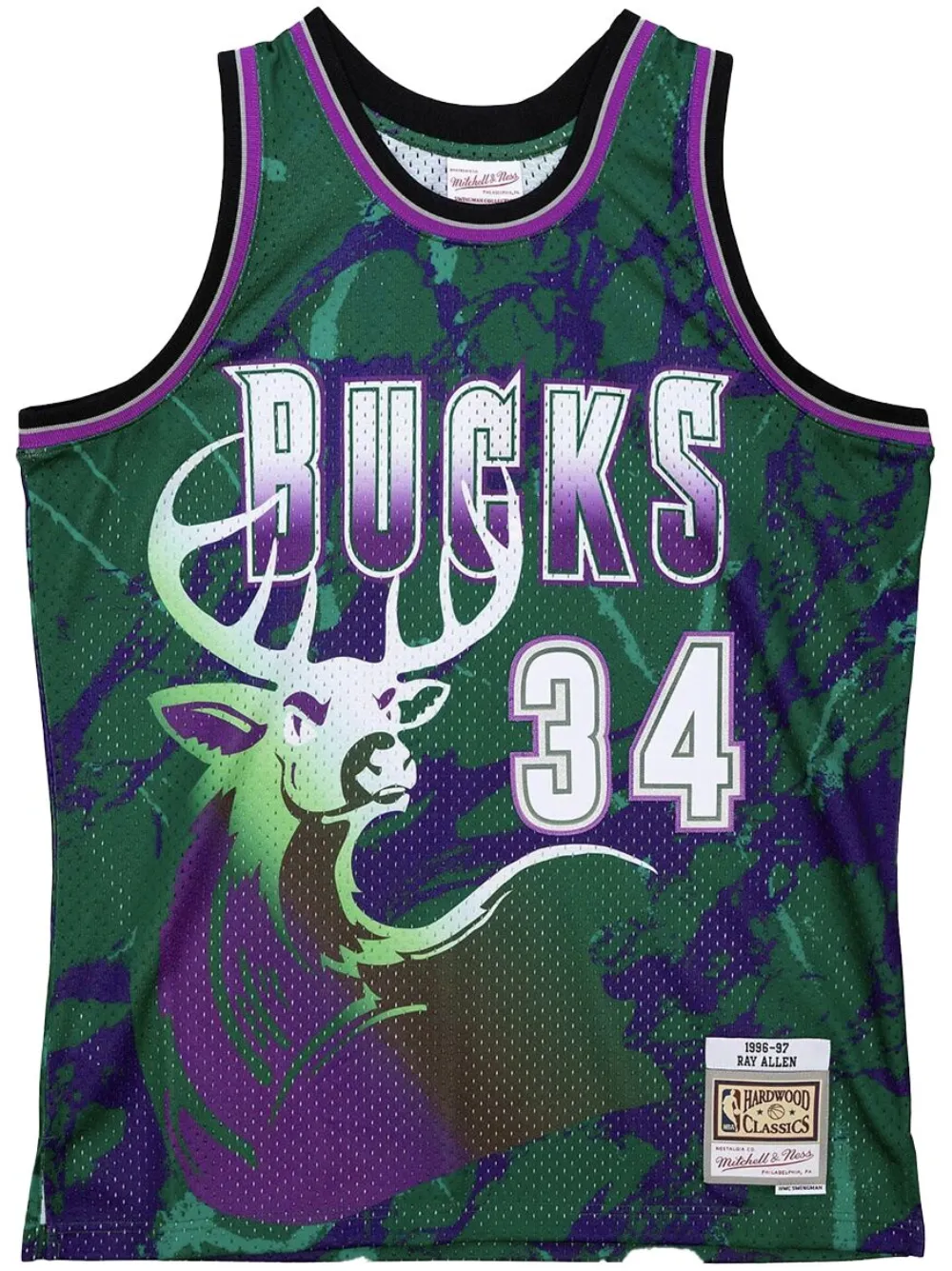 Mitchell & Ness NBA Milwaukee Bucks 1996 Ray Allen Team Marble Mitchell & Ness NBA Milwaukee Bucks 1996 Ray Allen Team Marble