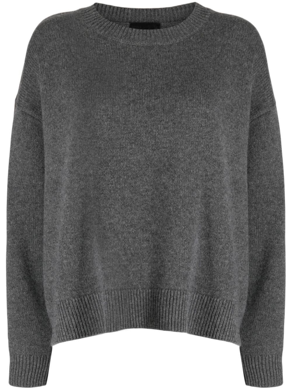 Nili Lotan Logo Intarsia-knit Cashmere Jumper In Grey