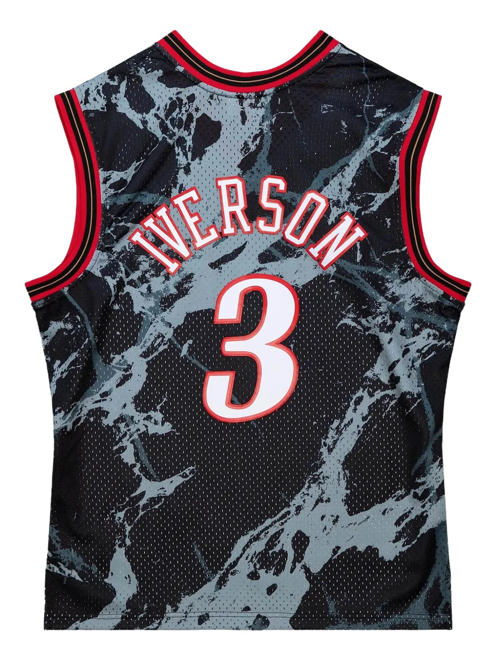 Mitchell & Ness Allen Iverson NBA Philadelphia 76ers 2000 Marble Swingman T-shirt - Zwart