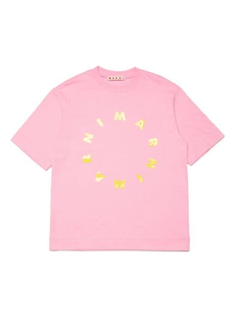 Marni Kids logo-print cotton T-shirt