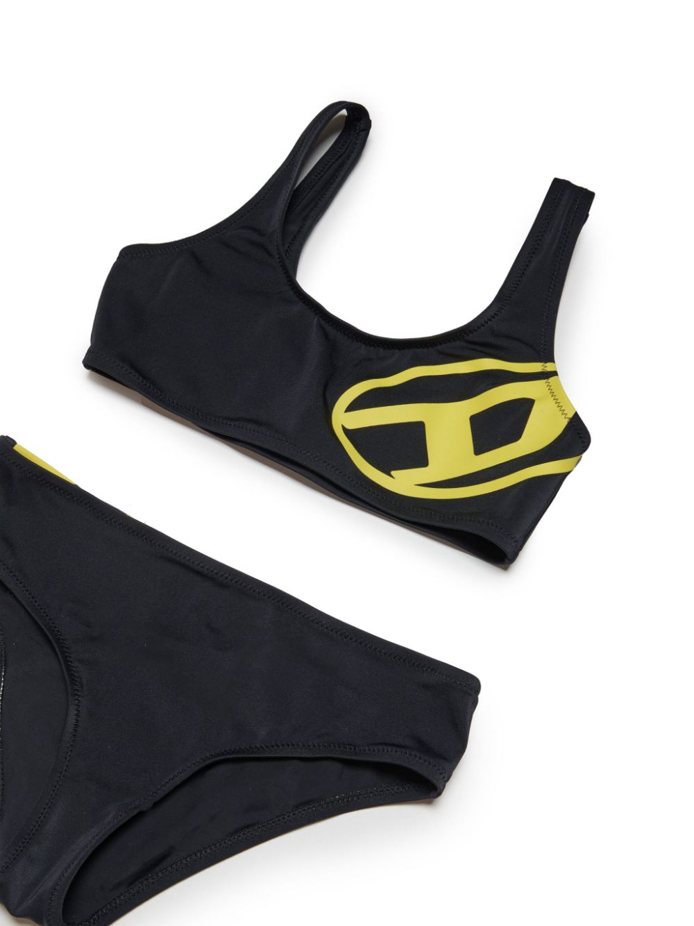 Shop Diesel M-rammy Logo-print Bikini Set In Black