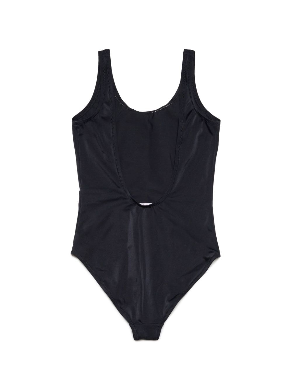 Shop Diesel Logo-print Low-back Swimsuit In Black