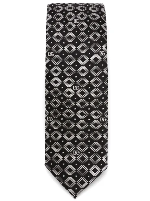 Dolce & Gabbana corbata de seda con logo en jacquard
